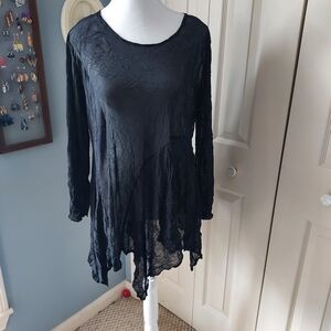 Comfy USA Sheer Black Women's Top